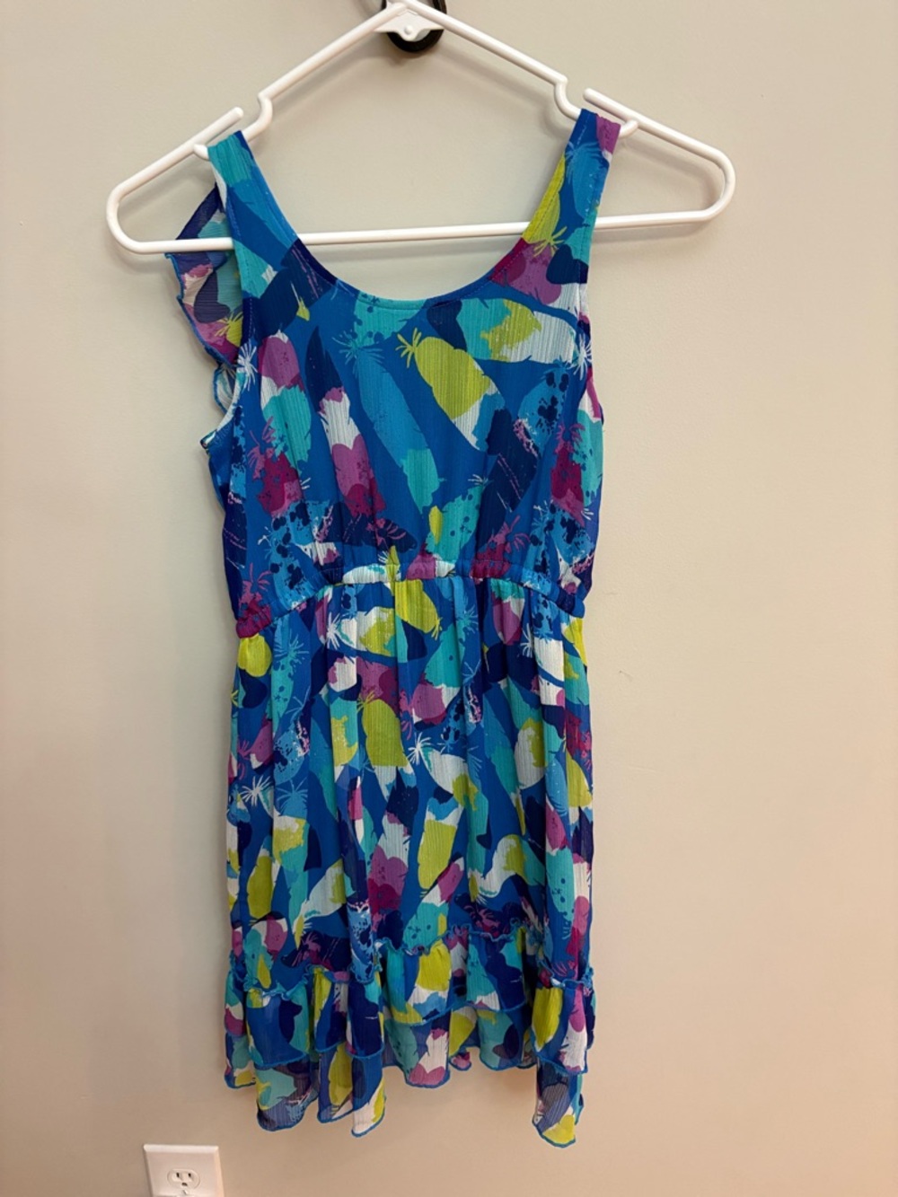 P.S. from Aeropostale Girls Floral Ruffle High Low Dress Size M 10 - Picture 5 of 5